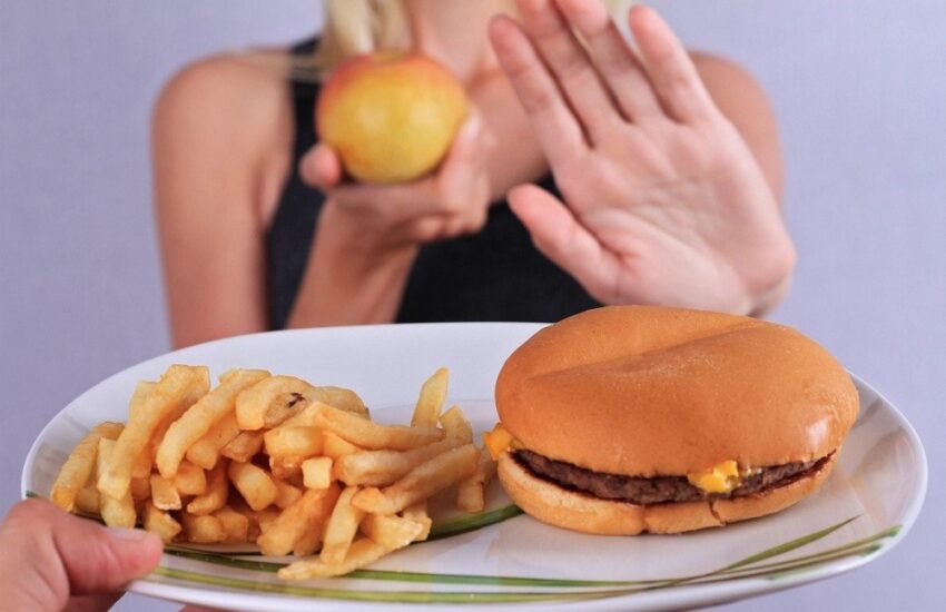 burger and fries